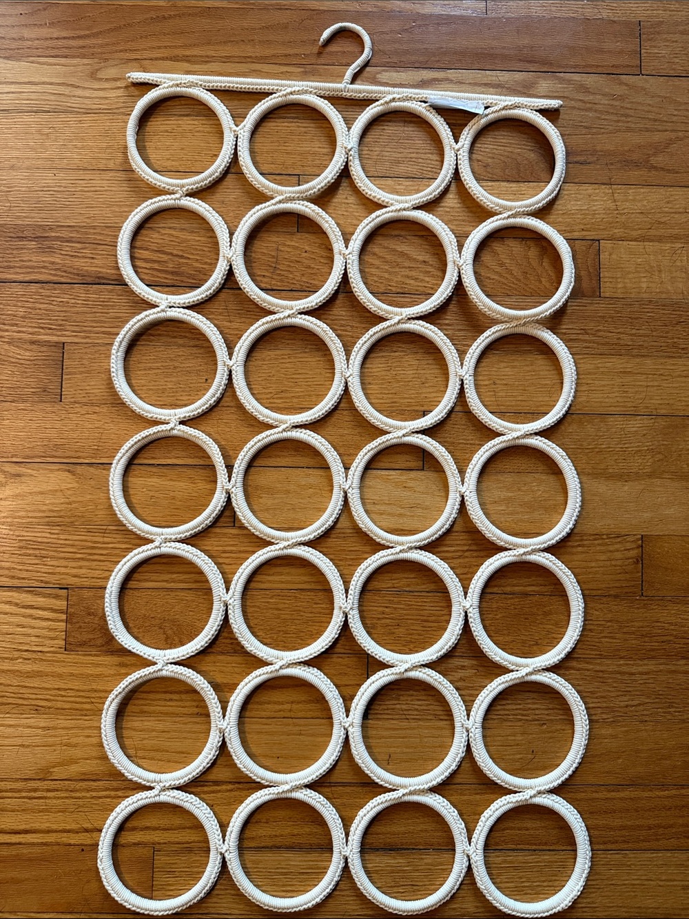 IKEA KOMPLEMENT Cream Multi-Ring Scarf and Accessory Hanger